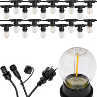 Outdoor Garten Girlande Lichterkette 10m 20xE27 LED 1,3W Kobi