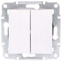 Zweipoliger Kerzenlichtschalter ohne Rahmen Einbau SCHNEIDER ASFORA