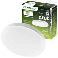 LED-Deckenleuchte Aufbaumontage 24W 4000K CELIS Rund IP44 Weiß Ring ALS LUMILED