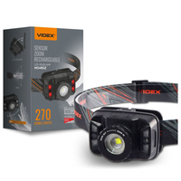 Wiederaufladbare LED-Kopftaschenlampe Touch Sensor 5W 270lm 5000K H045Z ZOOM VIDEX