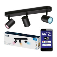 LED-Deckenleuchte SPOT rail Schwarz 3x 5W WHITE + RGB SMART WiFi WiZ