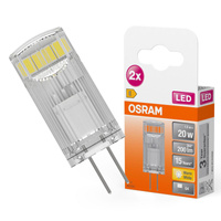 LED G4 CAPSULE Glühbirne 1,8W = 20W 200lm 2700K Warm 300° OSRAM Star 2x