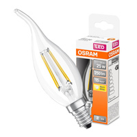 LED Leuchtmittel E14 BA35 2,5W = 25W 250lm 2700K Warm 300° OSRAM STAR Filament