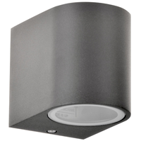 Außenwandleuchte mit LED 1x GU10 BOSTON GOLDLUX (Polux) ALUMINIUM GRAY oval