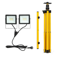 HALOGEN LED Fluter Arbeitsleuchte auf Stativ 2x 30W 4000K