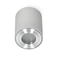 Aufbauleuchte HALOGEN Wasserdicht Aluminium SPOT TUBE 95mm IP44 Chrom AQUARIUS RUND Kobi