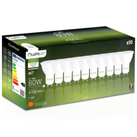 10x LED Lampen GU10, Glühbirne 8W = 80W 720lm 120° 4000K neutral LUMILED
