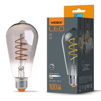 LED Lampen E27 ST64 Edison 4W 100lm 1800K Warm 360° FILAMENT Rauch Dimmbar Videx