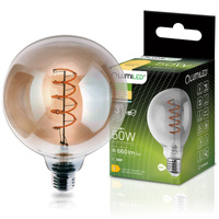 LED-Lampe E27 Globe G125 6W = 50W 660LM 2200K warmweiß 360° Smoke Filament LUMILED