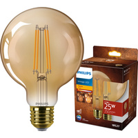Globus-LED Lampen E27 G95 3,1 W = 25 W, 250 lm, 1800 K, warmes Filament, bernsteinfarben PHILIPS