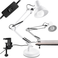 Schreibtischlampe E27, Zeichentisch-Schreibtischlampe mit Tischklemme TOBI LUMILED