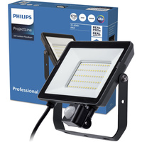 LED Fluter 50W 4750lm 4000K IP65 Schwarz mit Bewegungs- und Dämmerungssensor ProjectLine Fluter PHILIPS