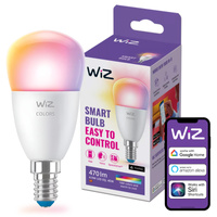 LED-Lampe E14 P45 4.9W = 40W 2200-6500K + RGB SMART WiFi WiZ