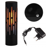 LED 3.6W 1800K warmweißes Feuer Effekt USB Tischlampe Ein/Aus Schalter Schwarz Igni Masterled