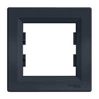 1-fach horizontaler Rahmen für Steckdose Single Asphora Anthrazit