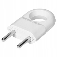 Euro-Flachstecker 2P-Stecker mit Ohrgriff weiß ORNO