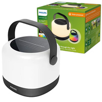 Tragbare LED-Solarlampe 1.2W 80lm 3000K Schwarz Alula Philips