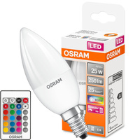 LED Lampe E14 B35 4,5W = 25W 250lm RGBW 180° OSRAM Star + PILOT