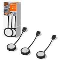 3x LED-Lampe 3W 3000K Unterbauleuchte Schwarz LEDVANCE