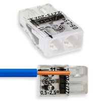 WAGO 2273-202 Schnellanschluss-Installationsverbinder für DRAHT 2x0,5-2,5 mm