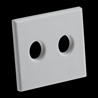 Endkappe für Möbelprofil KM48 mit Löchern Kunststoff, Grau LUMILED