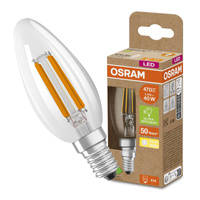 LED-Lampe B35 Kerze E14 2.5W = 40W 470lm 2700K Warm 300° 188lm/W CLASSIC ENERGY EFFICIENCY Osram