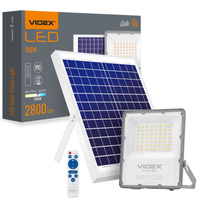 LED Solarstrahler 56x LED 100W 2800lm 5000K IP65 VIDEX Dämmerungssensor mit Fernbedienung