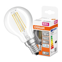 E14 P45 CL LED Lampe 4W = 40W 470lm 6500K Kalt 300° OSRAM STAR Filament