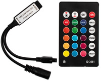 RGB IR LED-Streifen-Controller 24 TASTEN 72W 3x2A 12V DC MINI + FERNBEDIENUNG