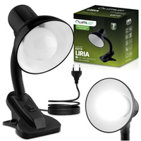Verstellbare Tischleuchte LIRIA School Night Light E27 Clip Schwarz LUMILED