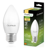 LED Lampen E27, Glühbirne B35 8W = 60W 806lm 180° 3000K warm LUMILED