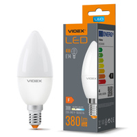 LED Lampen E14 C37 Kerze 4W = 33W 380lm 3000K Warm 220° Videx