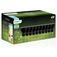 10x LED Lampen GU10, Glühbirne 3W = 20W 270lm 120° 6500K kalt Schwarz LUMILED