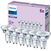 Set mit 6x LED-Halogenlampen GU10 PAR16 4,6W = 50W 390lm 4000K Neutral 36° PHILIPS