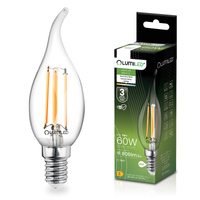 LED Lampen E14, Glühbirne Flame B35 7W 770lm 360° 4000K neutral Glühfaden LUMILED