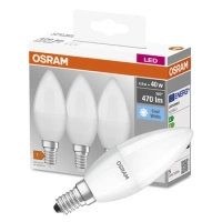 3x LED Lampen E14 B35 5W = 40W 470lm 4000K Neutral OSRAM