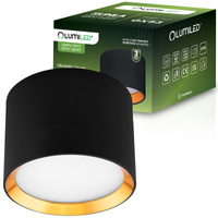 HALOGEN-Anbauleuchte SUNLA Tuba Gx53 LED Spot Wandleuchte Waltz Schwarz und Gold LUMILED