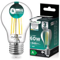 LED-Lampe E27 A60 3,8W 840lm = 60W 4000K neutralweiß 360° Filament Energieklasse A LUMILED