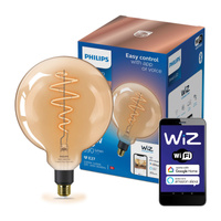 LED-Glühbirne E27 G200 6W = 25W Glühfaden Amber SMART WiFi Philips WiZ
