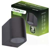 Wandleuchte Außen GU10, Garten-Wandleuchte Schwarz ALLIUM LUMILED