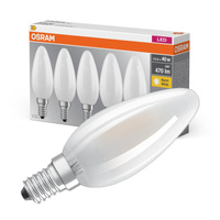 5x LED Lampen E14 B35 4W = 40W 470lm 2700K Wärme 300° OSRAM Filament
