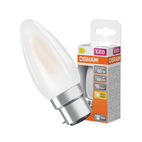 LED-Lampe B35 Kerze B22d 5.5W = 60W 806lm 2700K Warm 300° Retrofit Glühfaden CLASSIC Osram