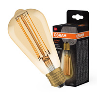 Dekorative LED-Glühbirne ST64 Edison E27 5.8W = 40W 470lm 2200K Warm 320° Filament Dimmbar Vintage 1906 Osram