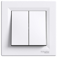 Asfora Doppel-Treppenmontageschalter Schalter IP20 weiß