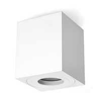 Aufputz-HALOGEN-Leuchte wasserdichtes Aluminium SPOT TUBE 95 mm IP44 Weiß AQUARIUS SQUARE Kobi