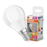 LED-Lampe P45 Ball E14 4.9W = 40W 470lm 2700K Warm 200° Dimmbar SUPERSTAR Osram