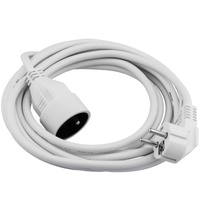 Stromverlängerungskabel Stecker - Steckdose mit Erdung 5m 3x1,5mm 16A Weiß ECOLIGHT