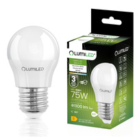 LED-Lampe E27 MAŁA KULKA 10W = 75W 1100lm 4000K Neutrale Farbe CCD Weiß LUMILED