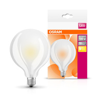E27 G95 LED Lampen 11,5 W = 100 W, 1521 lm, 2700 K, Wärme 300 °, OSRAM Retrofit Filament