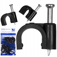 FLOP CLIP Kabelhalter 8mm Schwarz 100 Stück PAWBOL